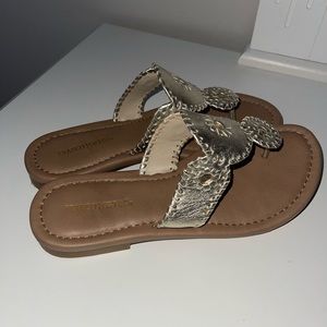 Franco Fortini Gold Sandals